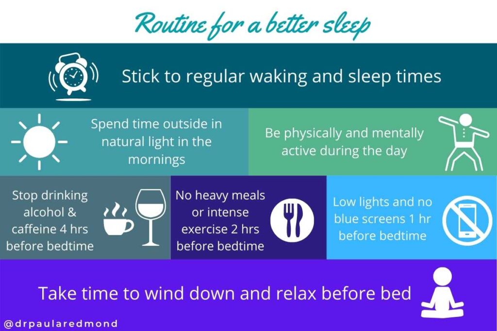 Routine for a better sleep routine